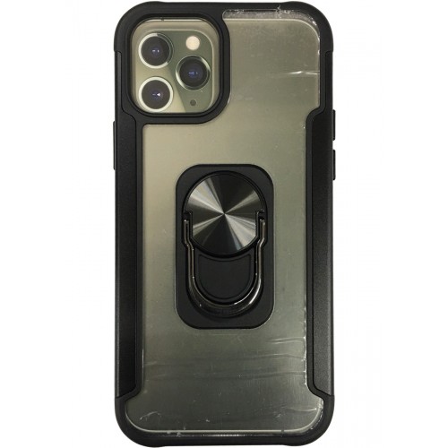 iPhone 13 Pro Max/iPhone 12 Pro Max Clear Ring Case Black